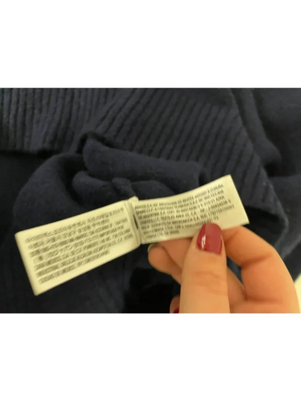Zara Womens Sweater Large Knitwear Navy Blue Long Sleeve Pullover 2142/162 NWT - Picture 9 of 14